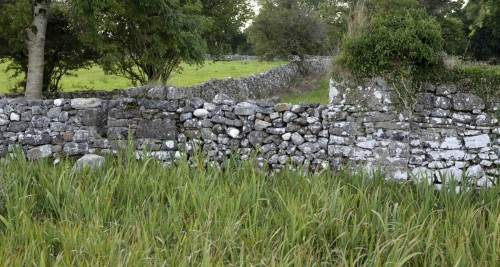 Two pillars, the space between filled with rocks, still show the gate to the house of the Power family, where Frances, or Fanny, Power lived in the early 1700s.